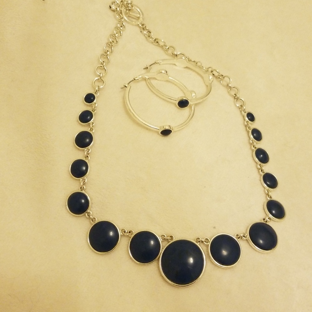 Chaps Necklace & Earrings Set